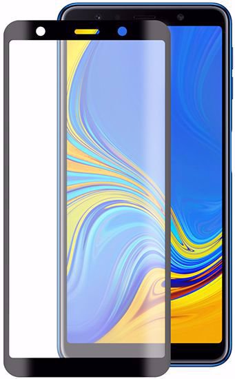 محافظ صفحه نمایش شیشه ای تمام چسب مناسب برای گوشی موبایل front Samsung Galaxy A7 2018