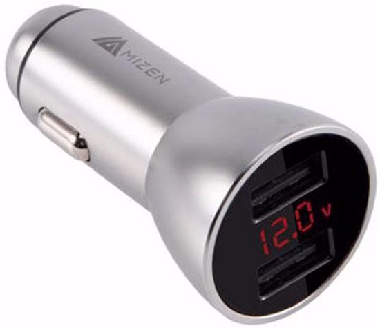 تصویر  شارژر فندکی car charger display mizen
